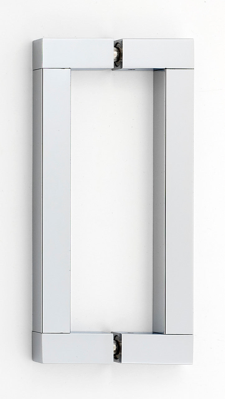Alno G420-6-PB/NL: 6" cc Block Back to Back Door Pull - Unlacquered Brass