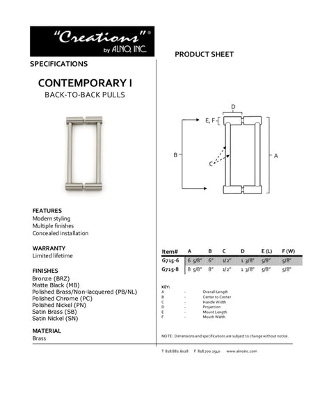 Specificaton Sheet