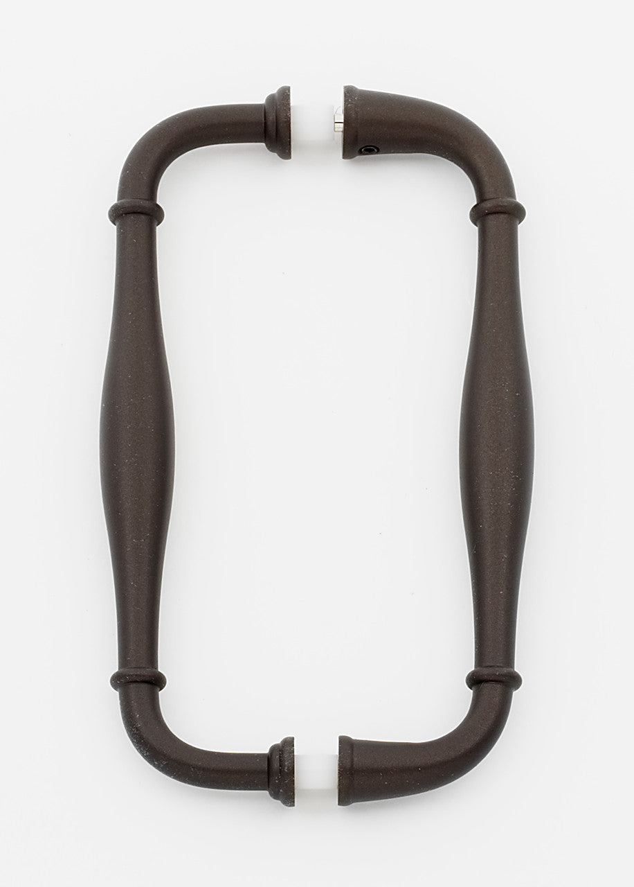 Alno G726-6-CHBRZ: 6" cc Charlie's Collection Back to Back Door Pulls - Chocolate Bronze
