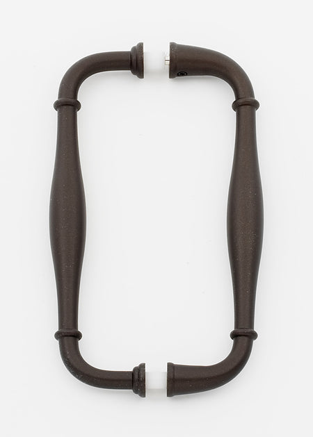 Alno G726-6-CHBRZ: 6" cc Charlie's Collection Back to Back Door Pulls - Chocolate Bronze