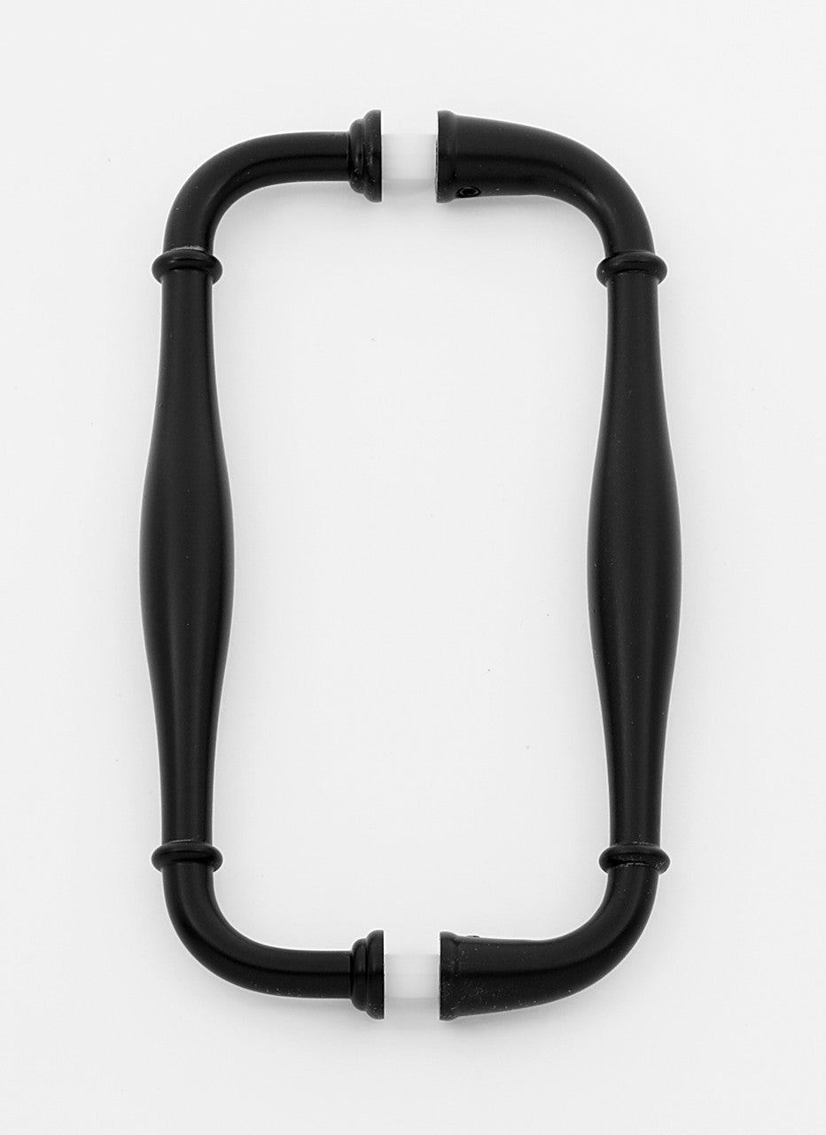 Alno G726-6-MB: 6" cc Charlie's Collection Back to Back Door Pulls - Matte Black