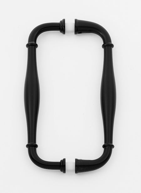 Alno G726-6-MB: 6" cc Charlie's Collection Back to Back Door Pulls - Matte Black