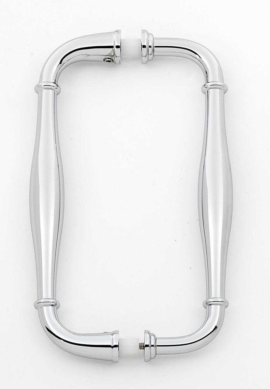 Alno G726-6-PC: 6" cc Charlie's Collection Back to Back Door Pulls - Polished Chrome