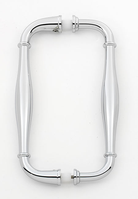 Alno G726-6-PC: 6" cc Charlie's Collection Back to Back Door Pulls - Polished Chrome