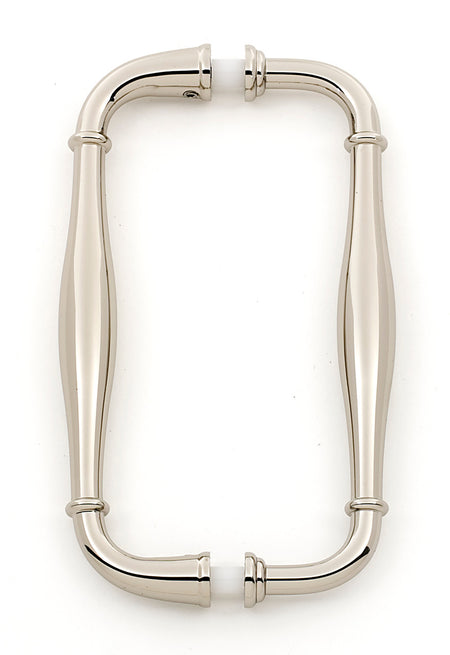 Alno G726-6-PN: 6" cc Charlie's Collection Back to Back Door Pulls - Polished Nickel