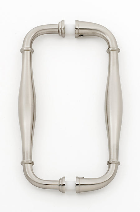 Alno G726-6-SN: 6" cc Charlie's Collection Back to Back Door Pulls - Satin Nickel