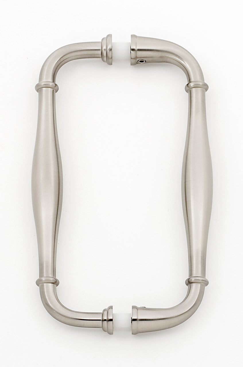 Alno G726-6-SN: 6" cc Charlie's Collection Back to Back Door Pulls - Satin Nickel
