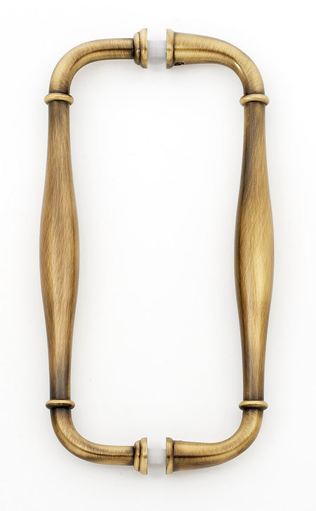 Alno G726-8-AE: 8" cc Charlie's Collection Back to Back Door Pulls - Antique English