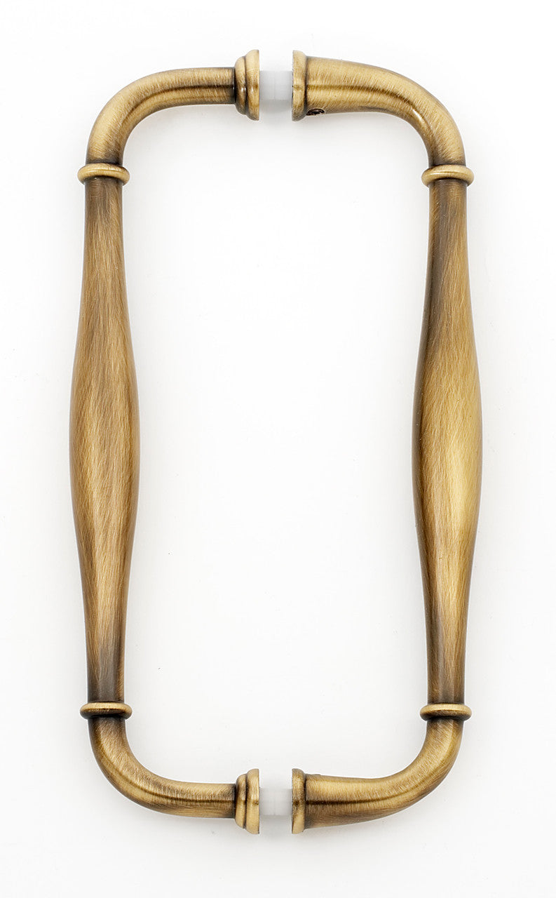 Alno G726-8-AE: 8" cc Charlie's Collection Back to Back Door Pulls - Antique English