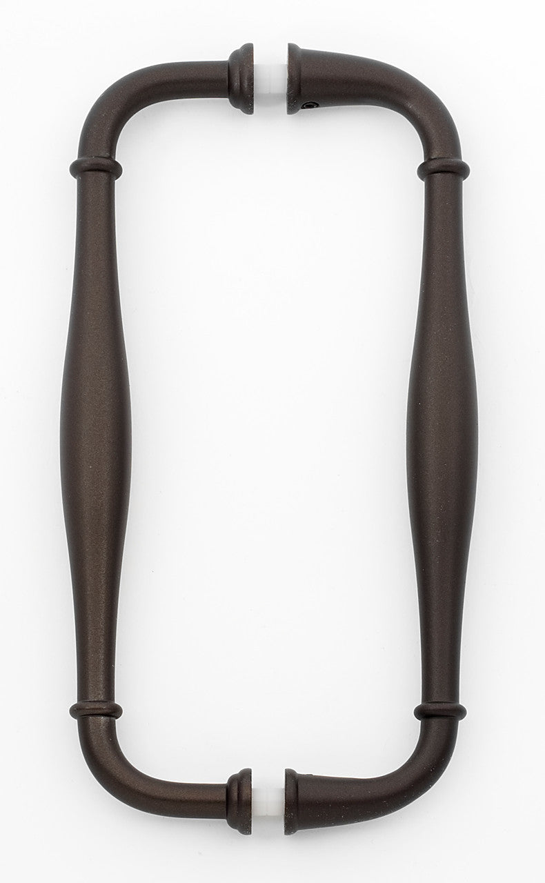 Alno G726-8-CHBRZ: 8" cc Charlie's Collection Back to Back Door Pulls - Chocolate Bronze