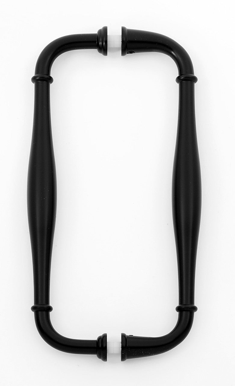 Alno G726-8-MB: 8" cc Charlie's Collection Back to Back Door Pull - Matte Black