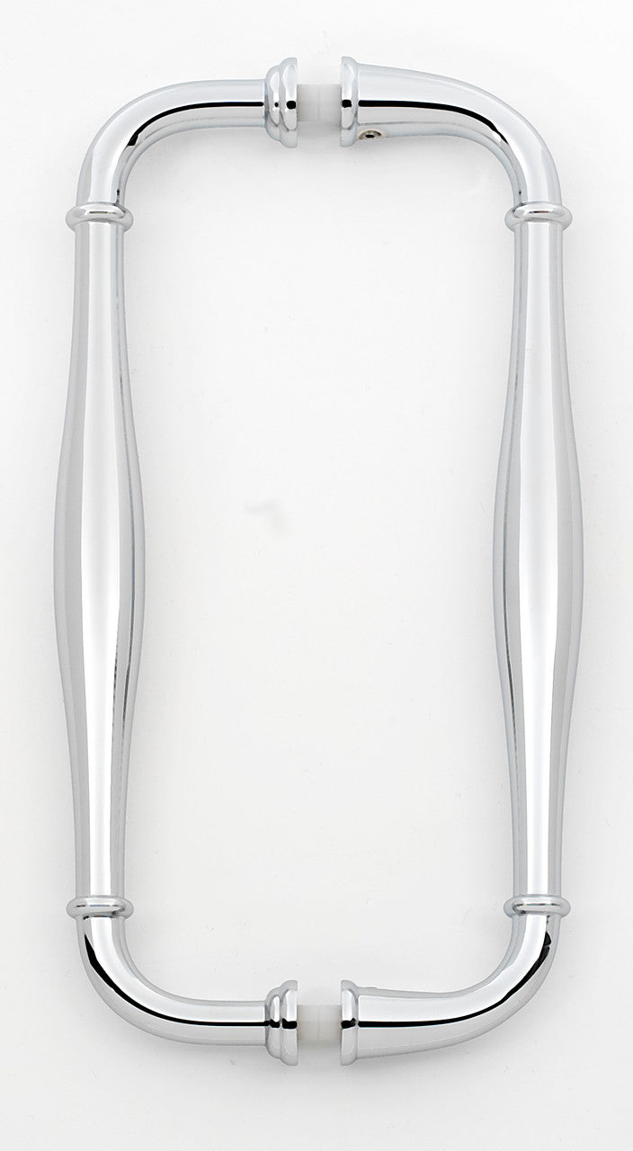 Alno G726-8-PC: 8" cc Charlie's Collection Back to Back Door Pulls - Polished Chrome