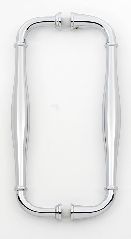 Alno G726-8-PC: 8" cc Charlie's Collection Back to Back Door Pulls - Polished Chrome