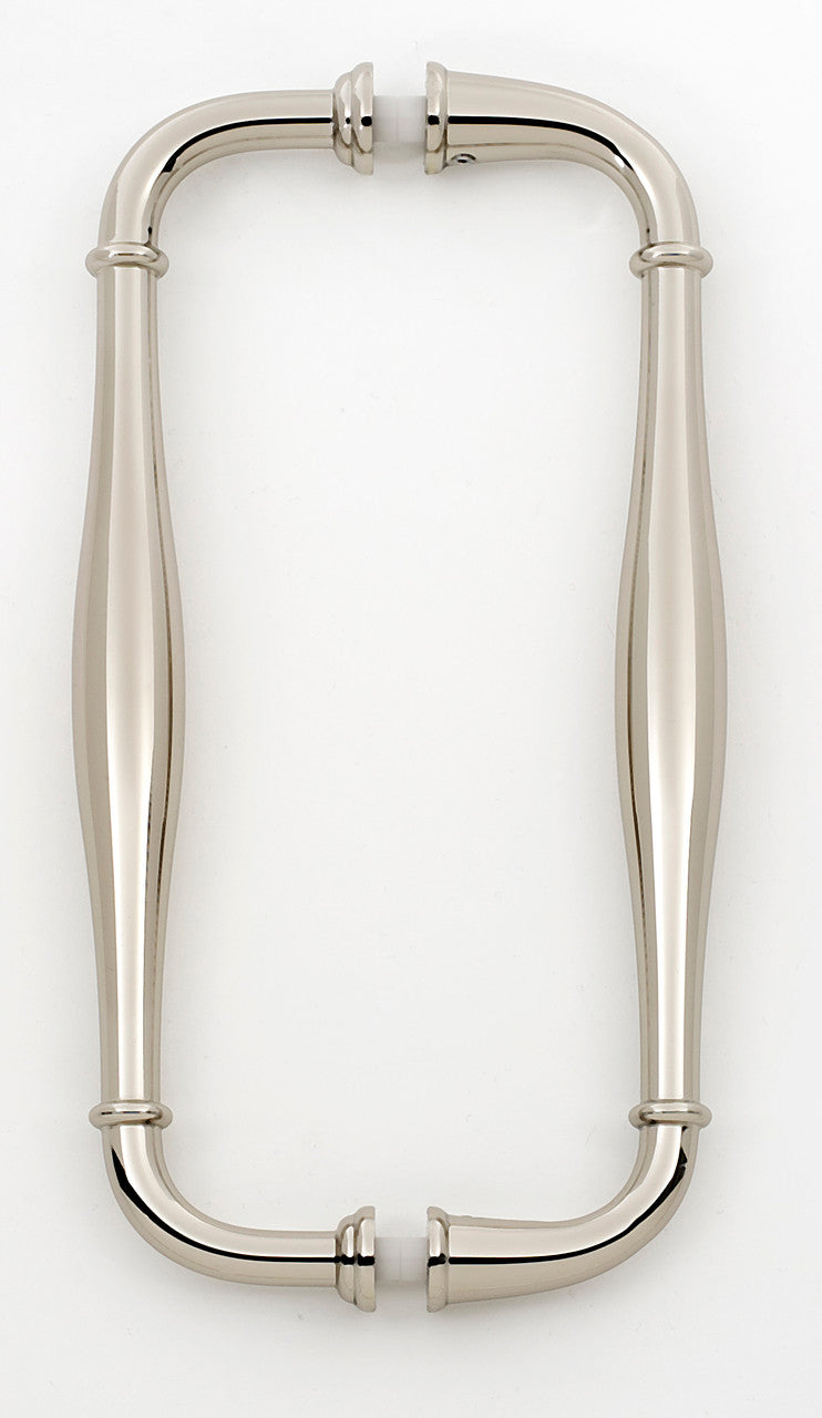Alno G726-8-PN: 8" cc Charlie's Collection Back to Back Door Pulls - Polished Nickel