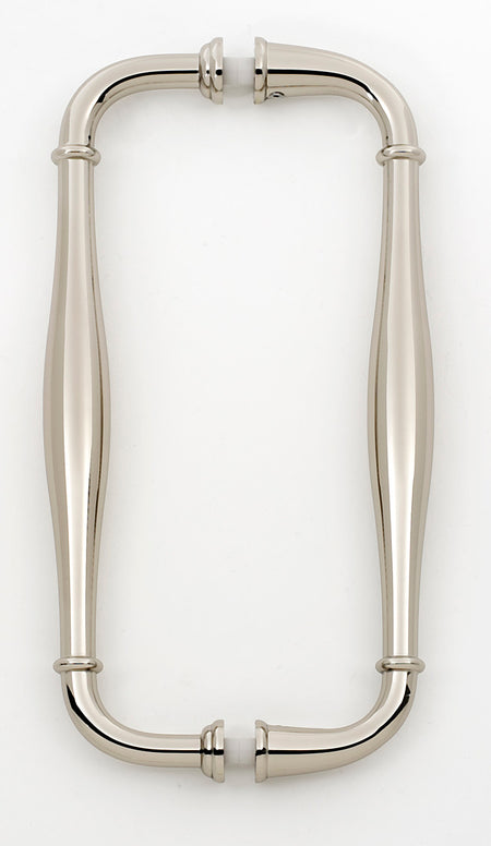 Alno G726-8-PN: 8" cc Charlie's Collection Back to Back Door Pulls - Polished Nickel