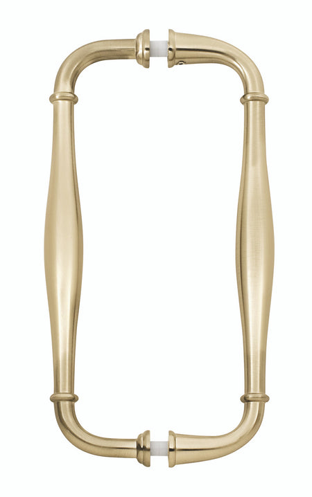 Alno G726-8-SB: 8" cc Charlie's Collection Back to Back Door Pull - Satin Brass
