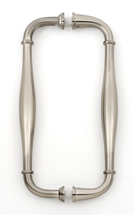 Alno G726-8-SN: 8" cc Charlie's Collection Back to Back Door Pulls - Satin Nickel