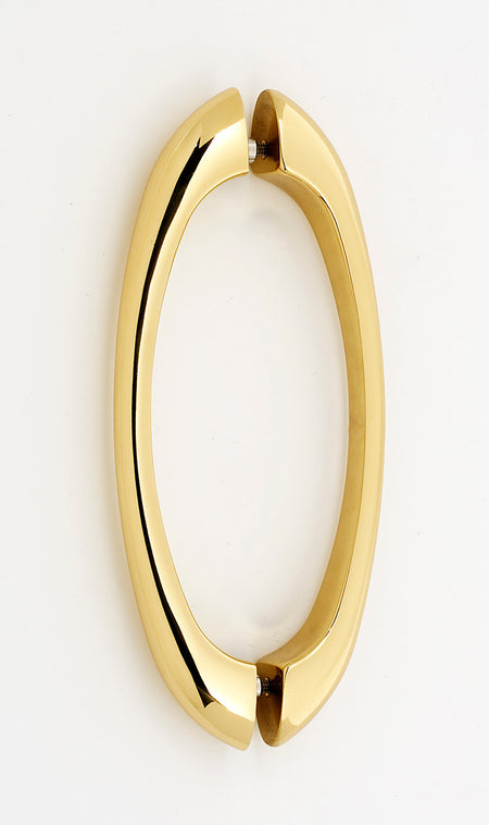 Alno G855-6-PB: 6" cc C855 Series Modern Back to Back Door Pulls - Polished Brass