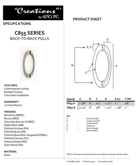 Specificaton Sheet