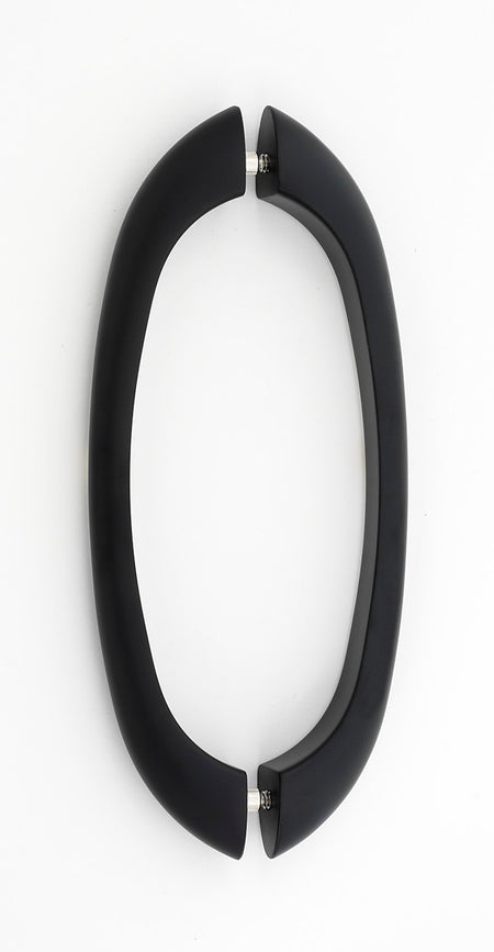Alno G855-8-MB: 8" cc C855 Series Modern Back to Back Door Pulls - Matte Black