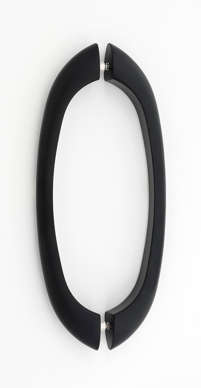 Alno G855-8-MB: 8" cc C855 Series Modern Back to Back Door Pulls - Matte Black