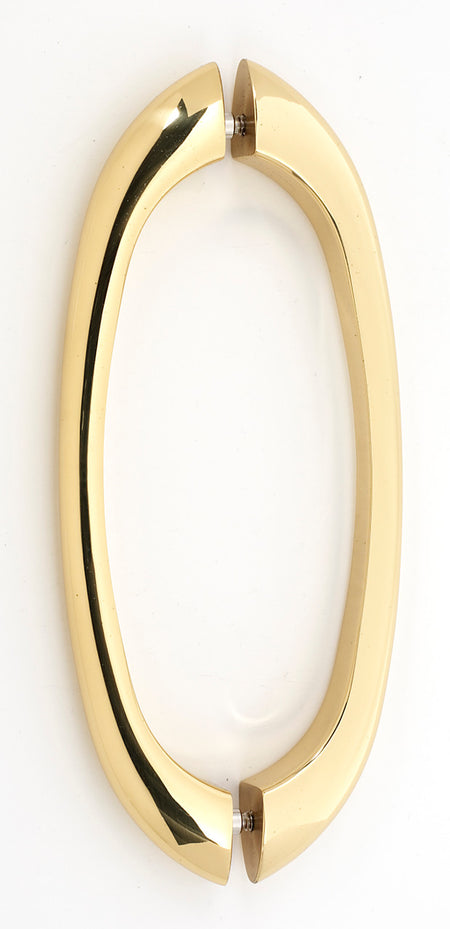 Alno G855-8-PB/NL: 8" cc C855 Series Back to Back Door Pull - Unlacquered Brass