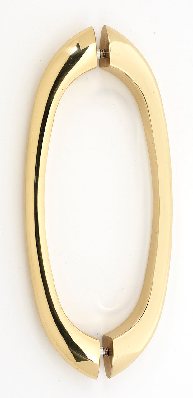 Alno G855-8-PB/NL: 8" cc C855 Series Back to Back Door Pull - Unlacquered Brass