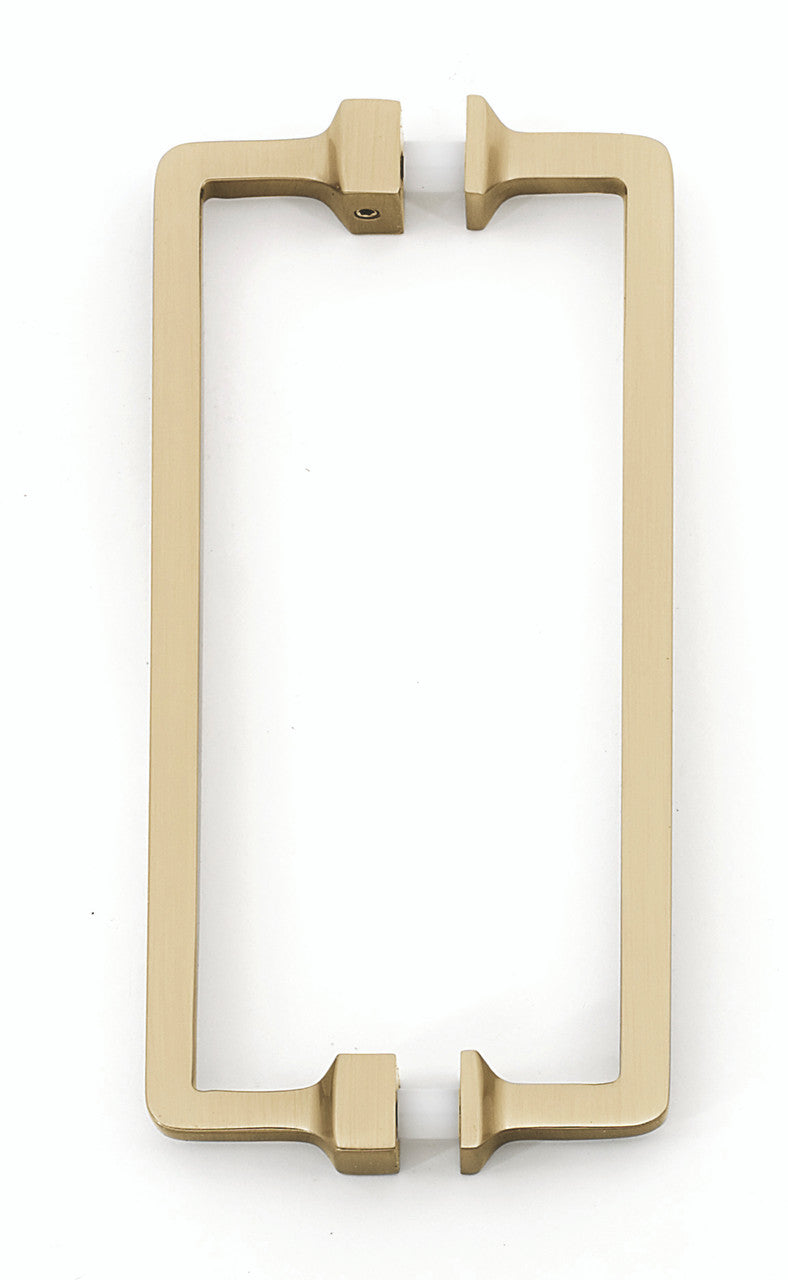 Alno G950-6-SB: 6" cc Millennium Back to Back Door Pulls - Satin Brass