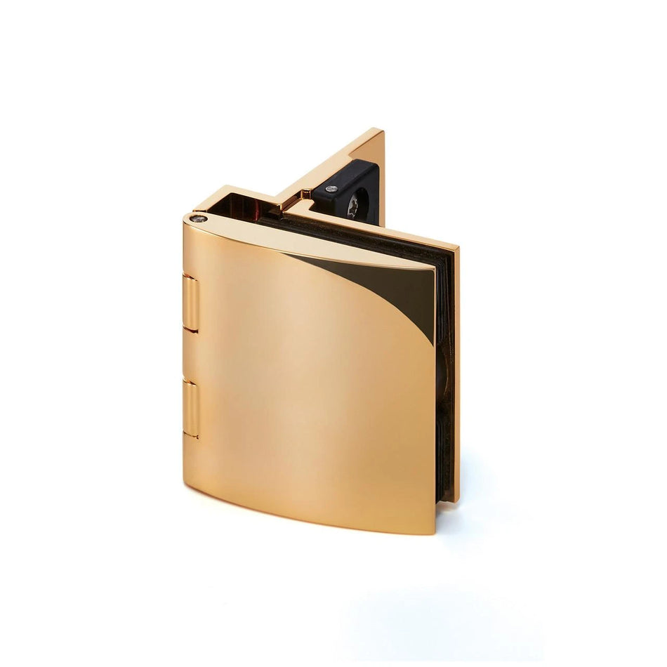 Sugatsune GH-456C/GA: 45mm Overlay Glass Door Hinge w/Catch - Gold