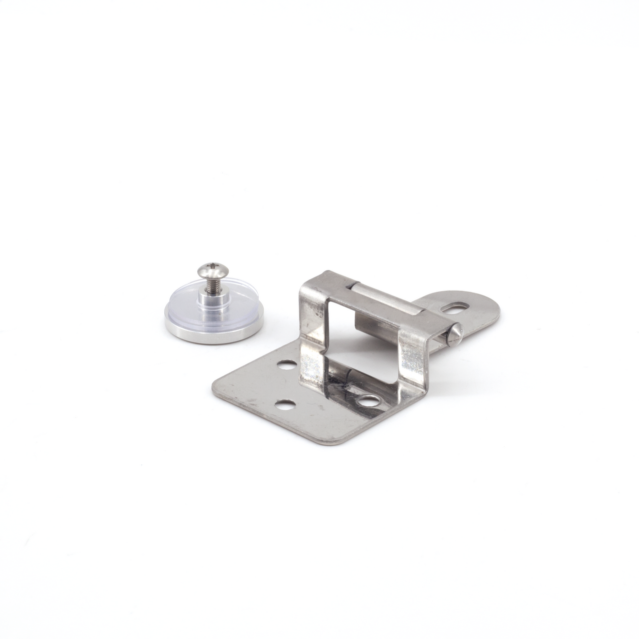 Sugatsune GH-34/8/S-P: Half Overlay Glass Door Hinge - Stainless Steel