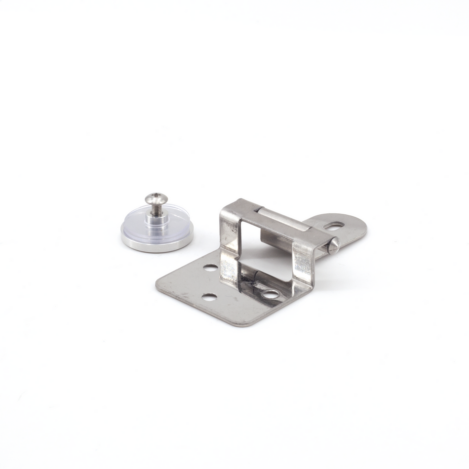 Sugatsune GH-34/8/S-P: Half Overlay Glass Door Hinge - Stainless Steel