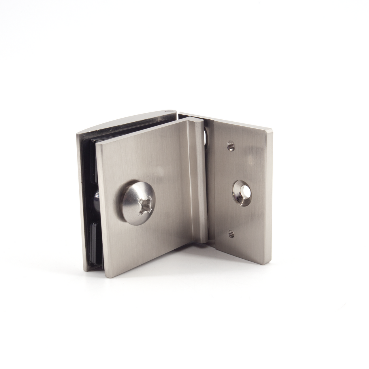 Sugatsune GH-450/SN: Inset Glass Door Hinge w/Catch - Satin Nickel
