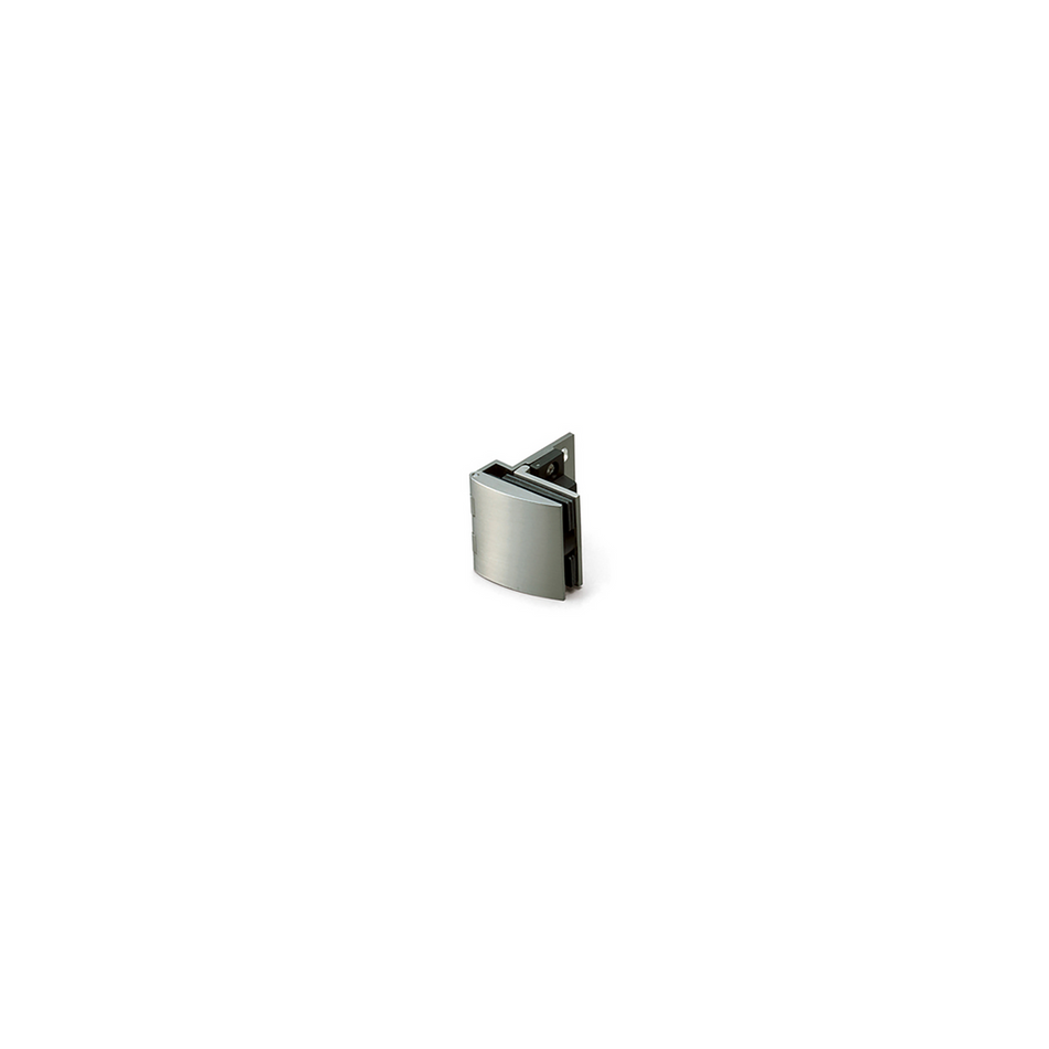 Sugatsune GH-456C/SN: 45mm Overlay Glass Door Hinge w/Catch - Satin Nickel
