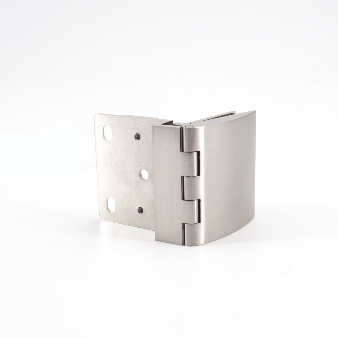 Sugatsune GH-456N/SN: 45mm Overlay Glass Door Hinge w/o Catch - Satin Nickel