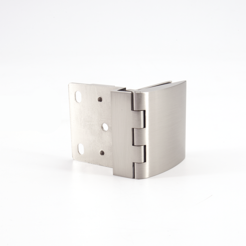 Sugatsune GH-456N/SN: 45mm Overlay Glass Door Hinge w/o Catch - Satin Nickel