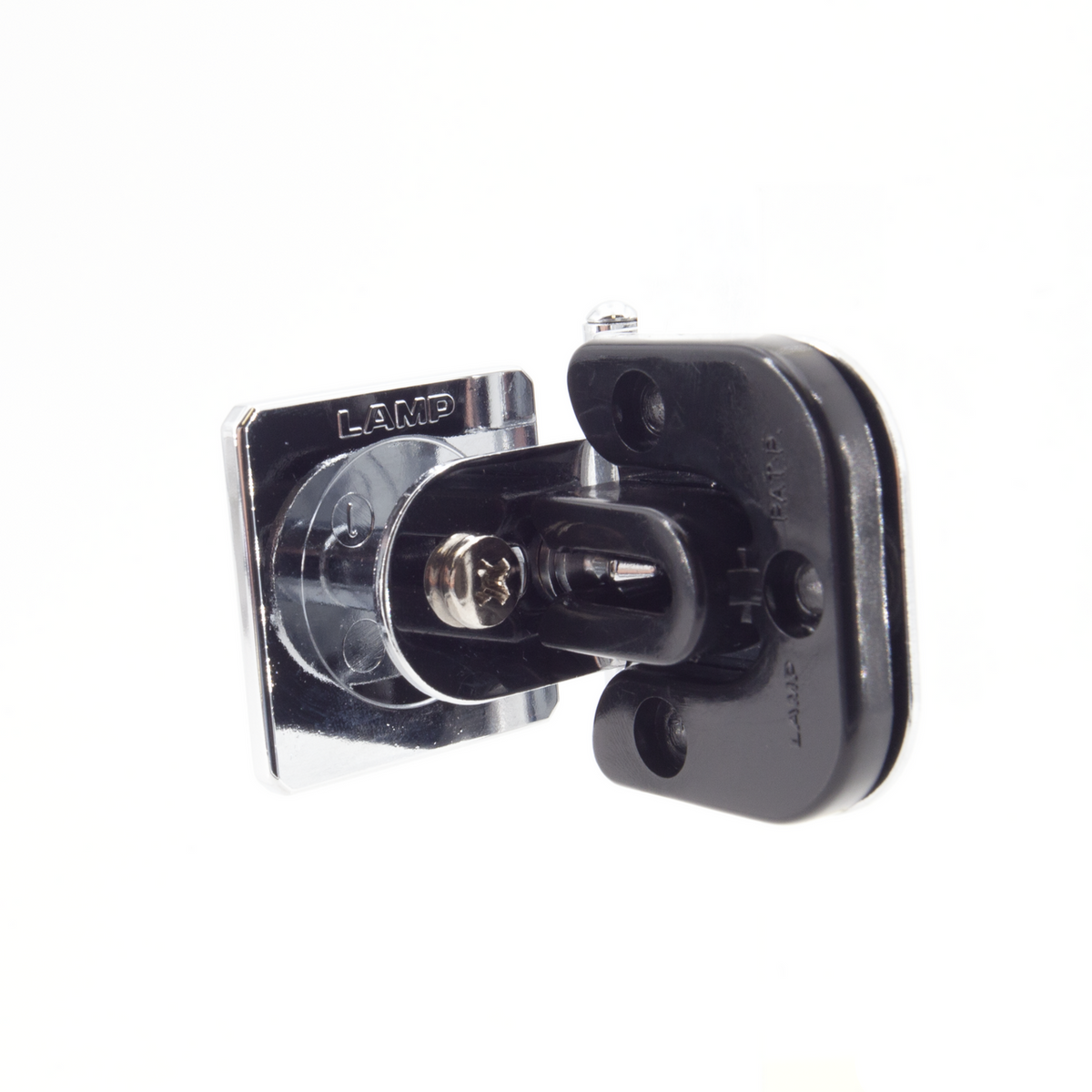 Sugatsune GHC-34/8CR-K: Half Overlay Glass Door Hinge - Polished Chrome