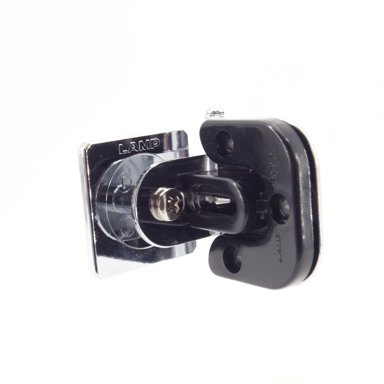 Sugatsune GHC-34/8CR-K: Half Overlay Glass Door Hinge - Polished Chrome