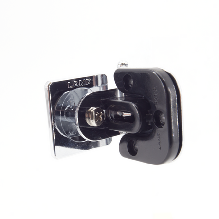 Sugatsune GHC-34/8CR-K: Half Overlay Glass Door Hinge - Polished Chrome