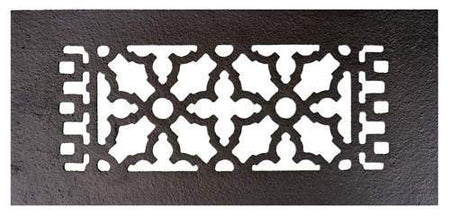Acorn GL1BG-D: 12" x 5-1/2" Cast Iron Floor Register with Holes and Louvres - Black