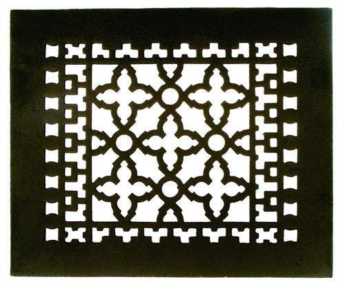Acorn GR1BG: 12" x 10" Cast Iron Decorative Grille - Black