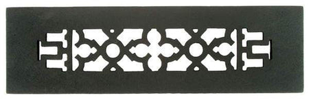 Acorn GR2BG: 12" x 3-1/2" Cast Iron Decorative Grille - Black