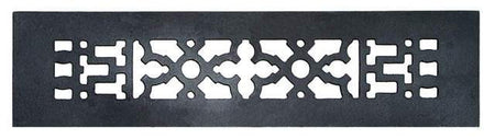 Acorn GR3BG-D: 14" x 3-1/2" Cast Iron Decorative Grille with Holes - Black
