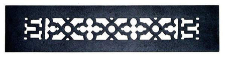 Acorn GR4BG-D: 16" x 3-1/2" Cast Iron Decorative Grille with Holes - Black