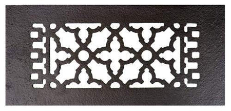 Acorn GR6BG-D: 12" x 5-1/2" Cast Iron Decorative Grille with Holes - Black