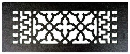 Acorn GR7BG-D: 14"x 5-1/2" Cast Iron Decorative Grille with Holes - Black