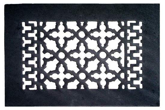 Acorn GRABG: 12" x 7-1/2" Cast Iron Decorative Grille - Black