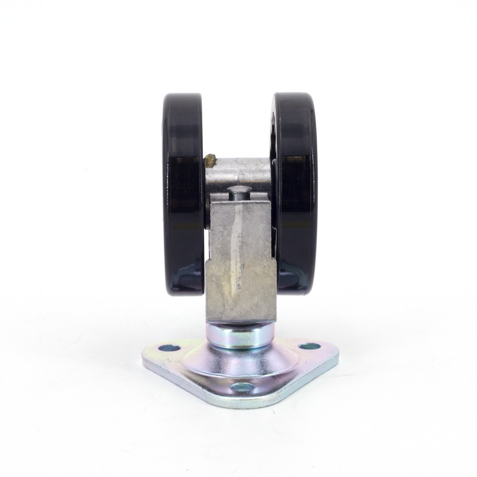 Sugatsune GX-60-P: Plate Mount Double Wheel Caster w/o Brake - 330 lb. Load Capacity