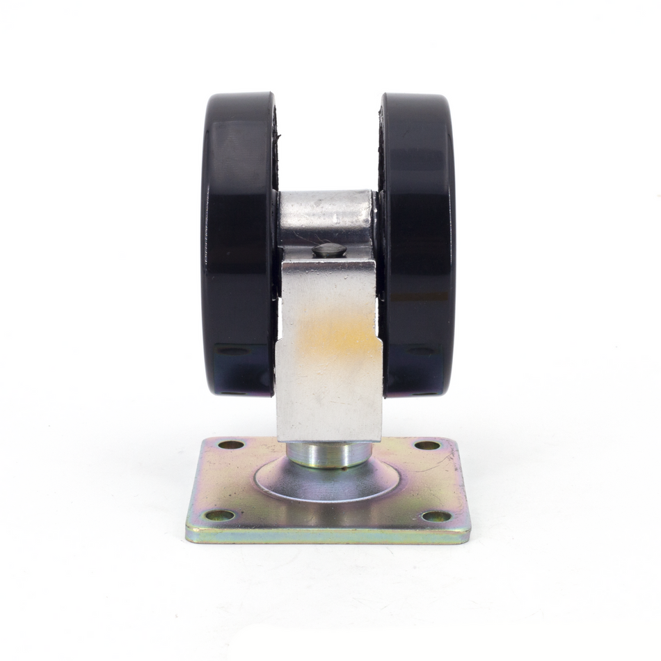 Sugatsune GX-75-P: Plate Mount Double Wheel Caster w/o Brake - 438 lb. Load Capacity