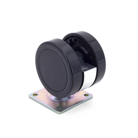 Plate Mount Double Wheel Caster w/o Brake - 438 lb. Load Capacity