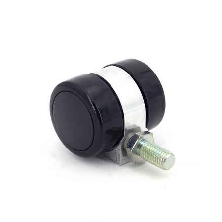 12mm Bolt Mount Double Wheel Caster - 441 lb. Load Capacity